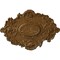 Ekena Millwork Kinsley Flowing Leaf Ceiling Medallion, Hand-Painted Smokey Topaz Crackle, 30 3/8"W x 20 3/4"H x 1"P CM30KISTC - alternate 1